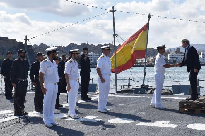 Ambassador Michael Pulch-EU Senior coordinator of the Coordinated Maritime Presences in the North-Western Indian Ocean on board ESPS Santa María