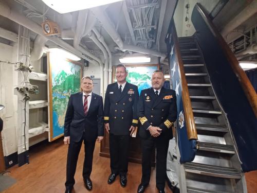 EU Ambassador Pulch, RADM Erik Eslich and OPCDR