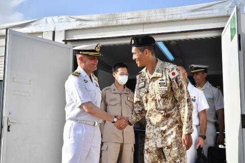 General Laurent Boite, Captain Paolo Spagnoletta and Colonel Yoshida Takahiro