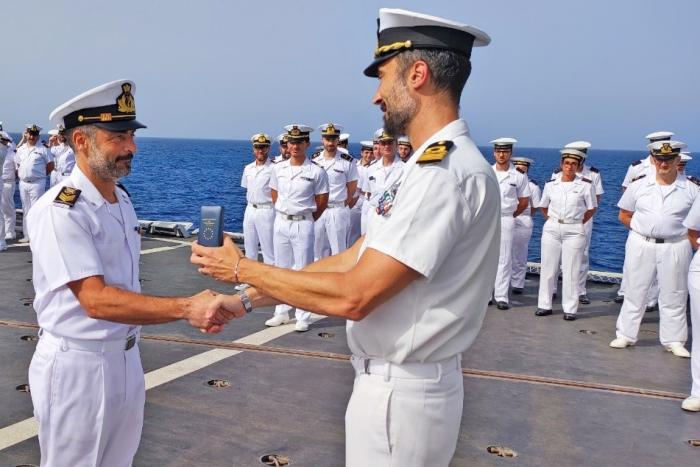 Medal Ceremony on board ITS BERGAMINI