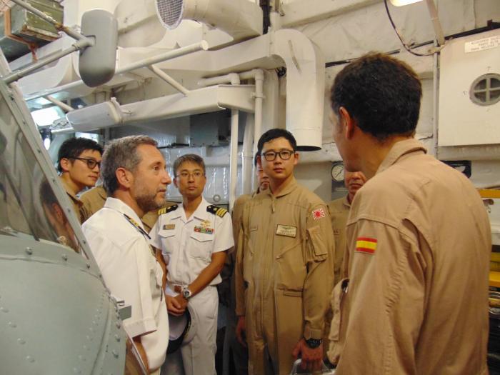 Japanese personnel during the visit