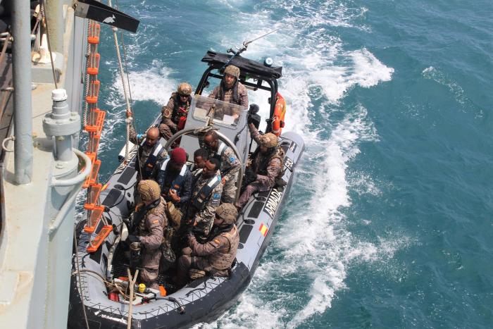 EUNAVFOR and Puntland Maritime Police Forces personnel during the exercise