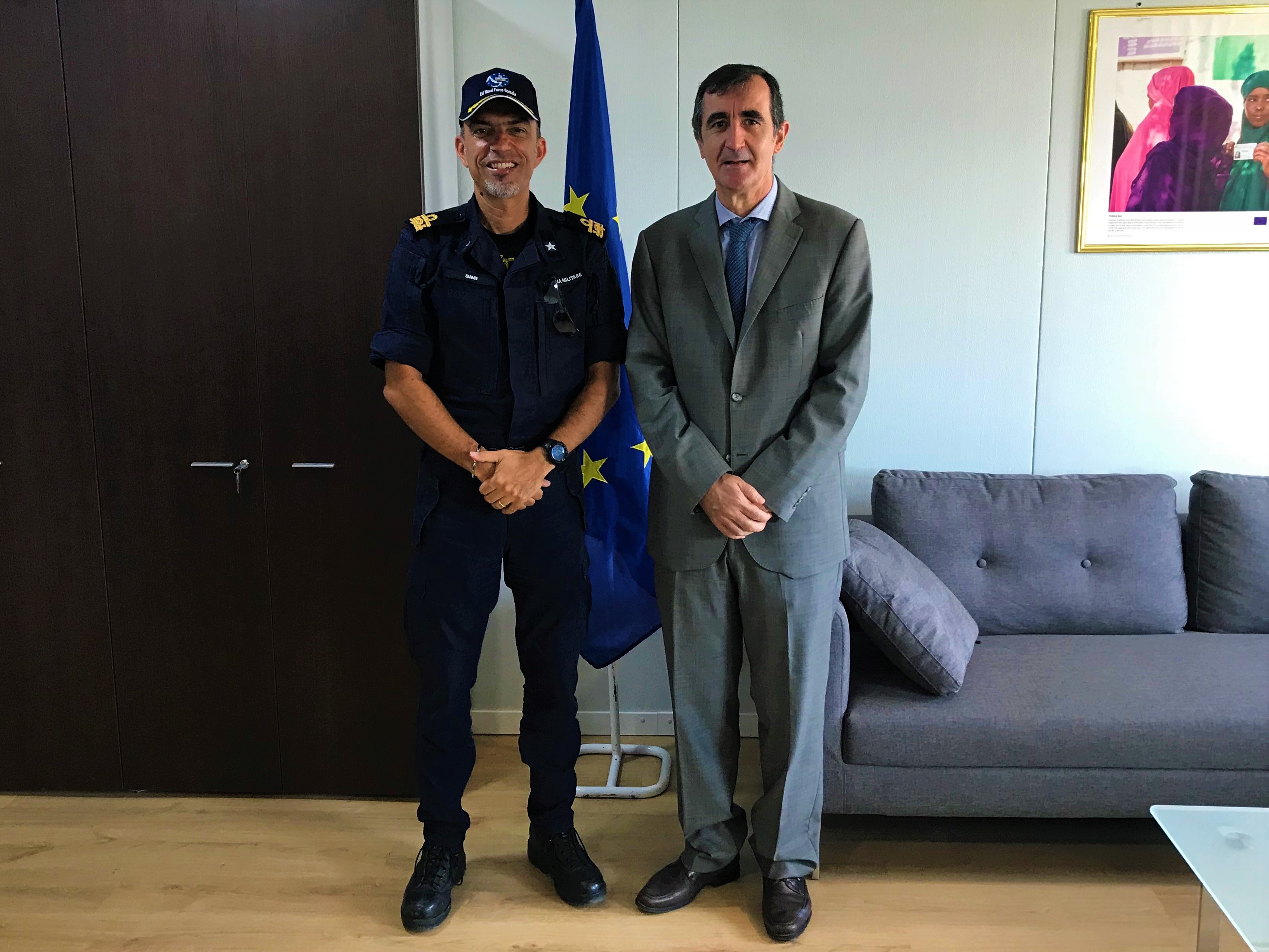 R. Adm. Simi visits with EU Ambassador in Somalia, Nicolas Berlanga in Mogadishu.