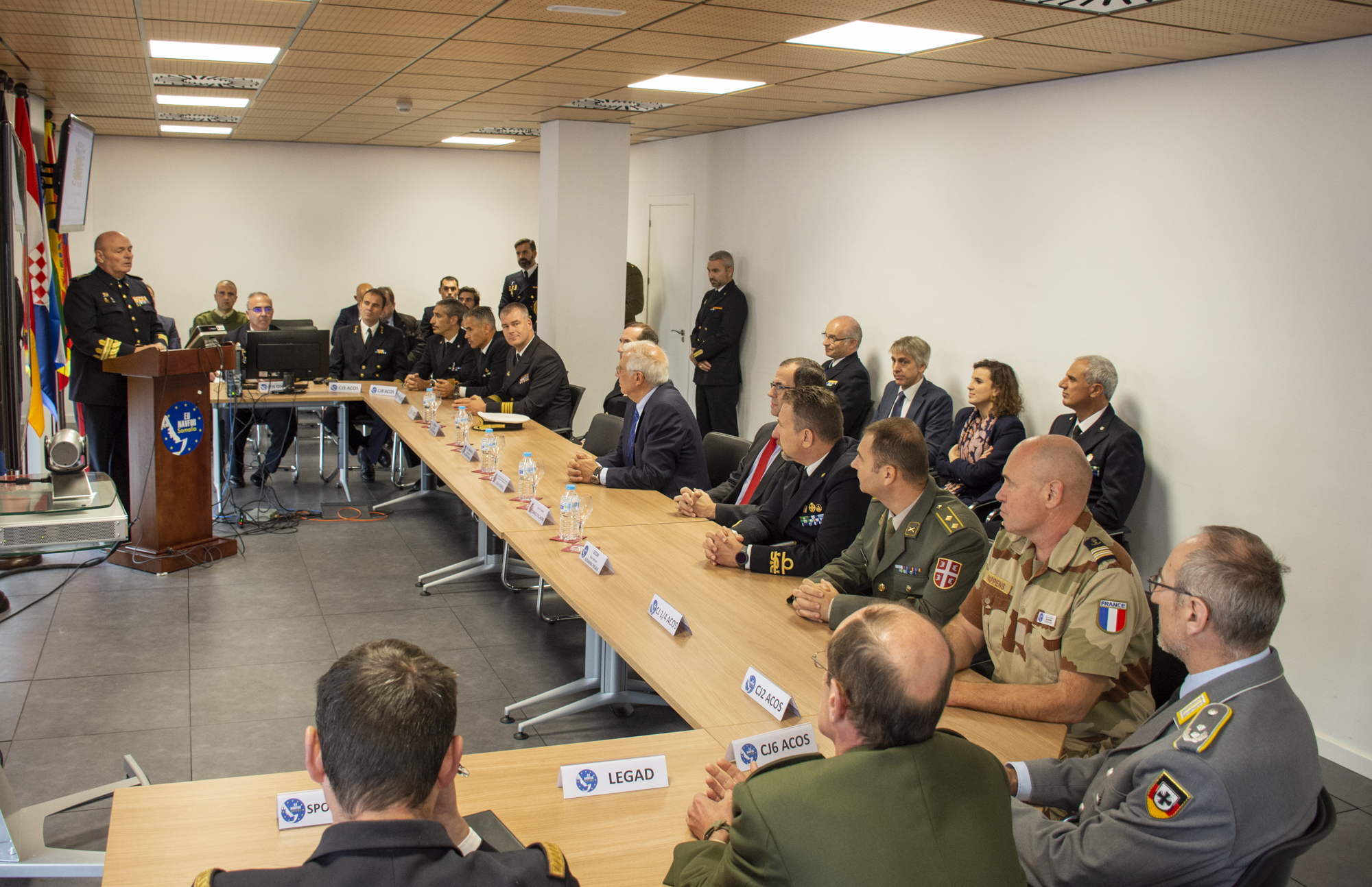 Mr. Josep Borrell visits EU NAVFOR Somalia Operation ATALANTA Headquarters in Rota on 20 November 2019.