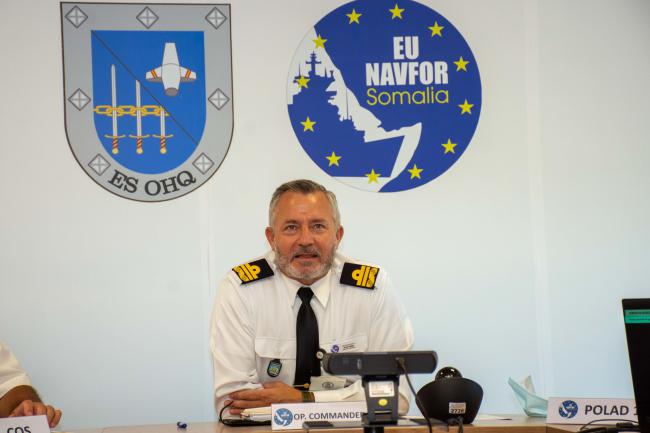 First meeting between Operation Commander and Force Commander EU NAVFOR Somalia with Mission Force Commander of new EU Training Mission Mozambique